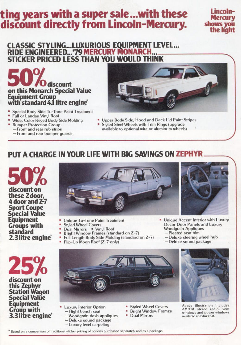 1979 Mercury Lincoln Brochure Page 8